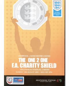 2001 Charity Shield Programme Liverpool v Manchester United