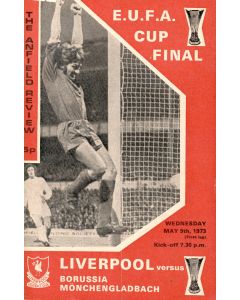 1973 Liverpool v Borussia Monchengladbach UEFA Cup Final Programme