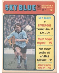 Coventry City v Liverpool Programme 17/4/1973